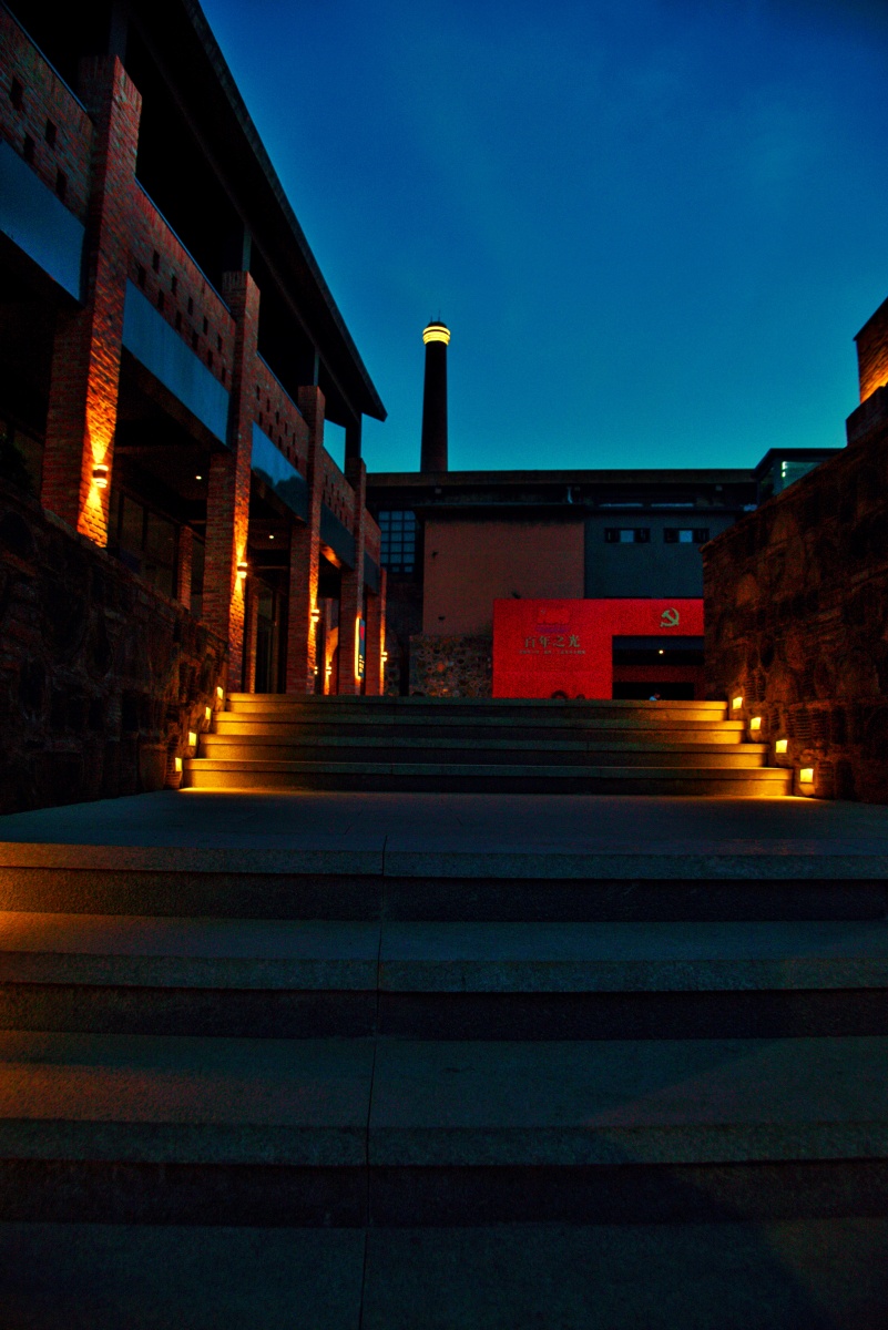 古窑村夜景拍摄于淄博市博山区山头镇古窑村