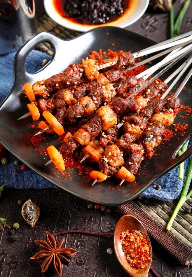 羊肉串 - 东东在虫图 - 图虫