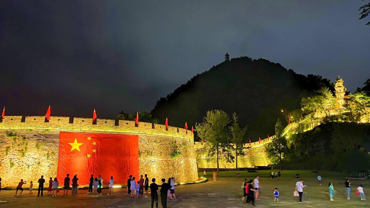 台州临海古城老街夜景江南长城海滨日出