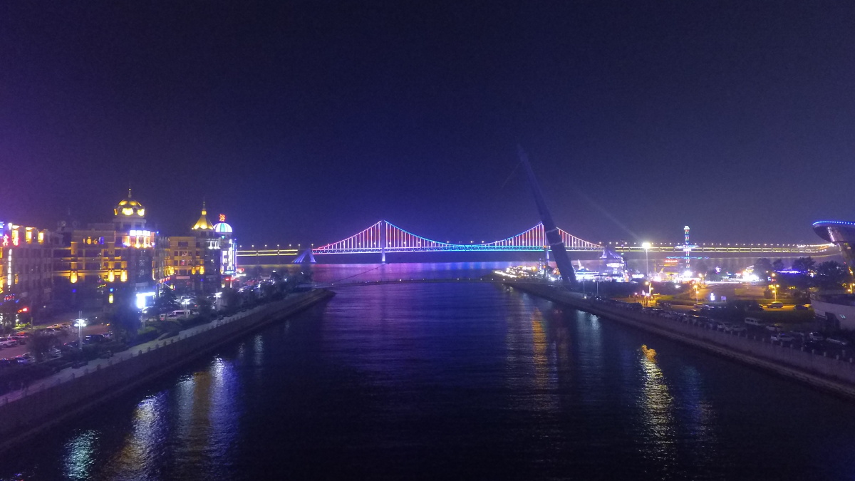 大连星海广场星海湾跨海大桥航拍