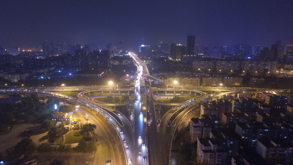 大连香炉礁立交桥航拍