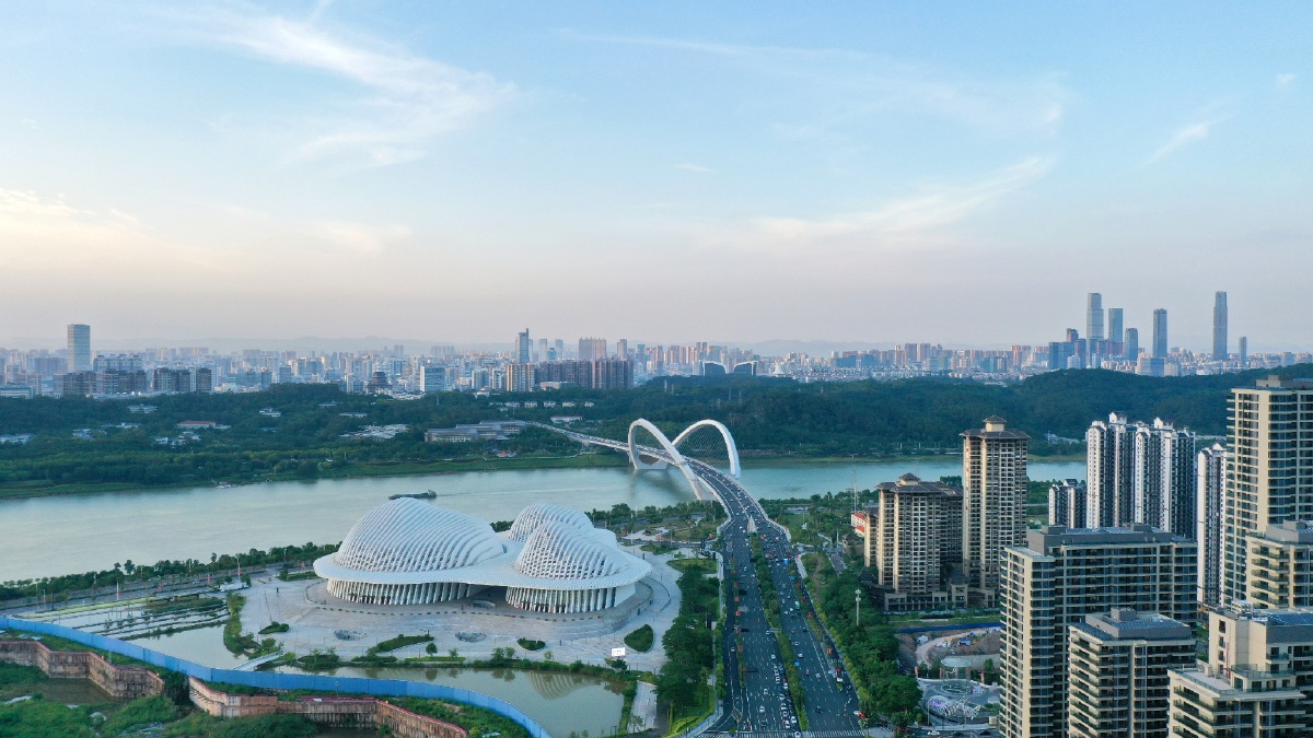 五象新区美景夕阳