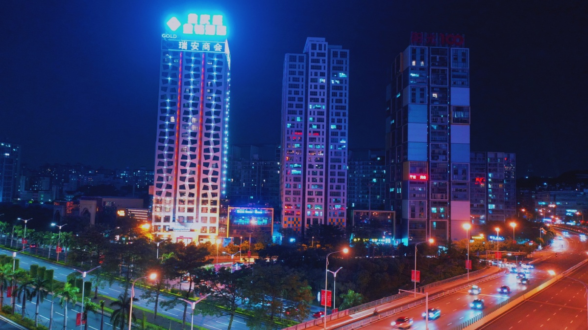 南宁东盟商务区夜景