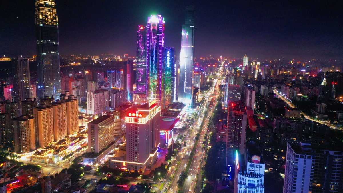 南宁东盟商务区夜景