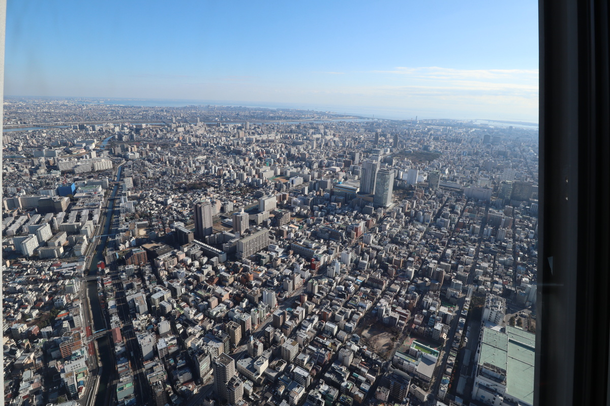 日本东京晴空塔上俯瞰东京不愧是亚洲第一大城市太震撼了