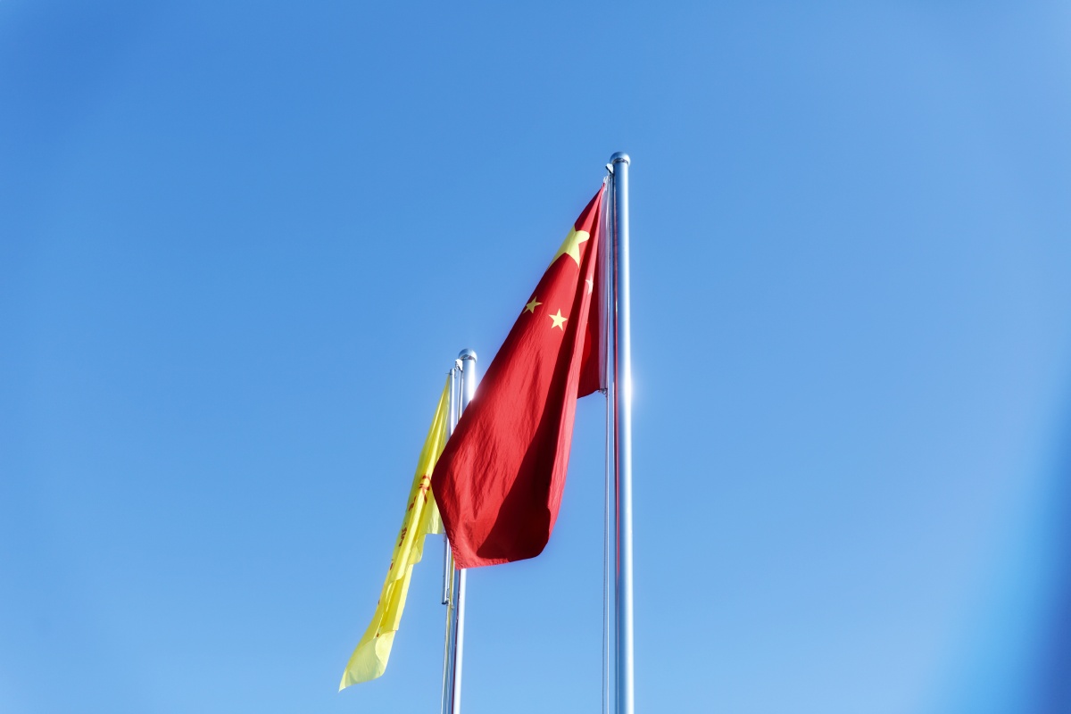 国旗红色金色蓝天爱国主义旗杆杆旗国旗国庆五星红旗中国还没有人打赏