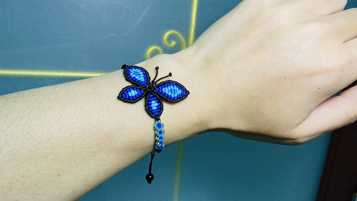 手工编织蝴蝶手链时尚百搭