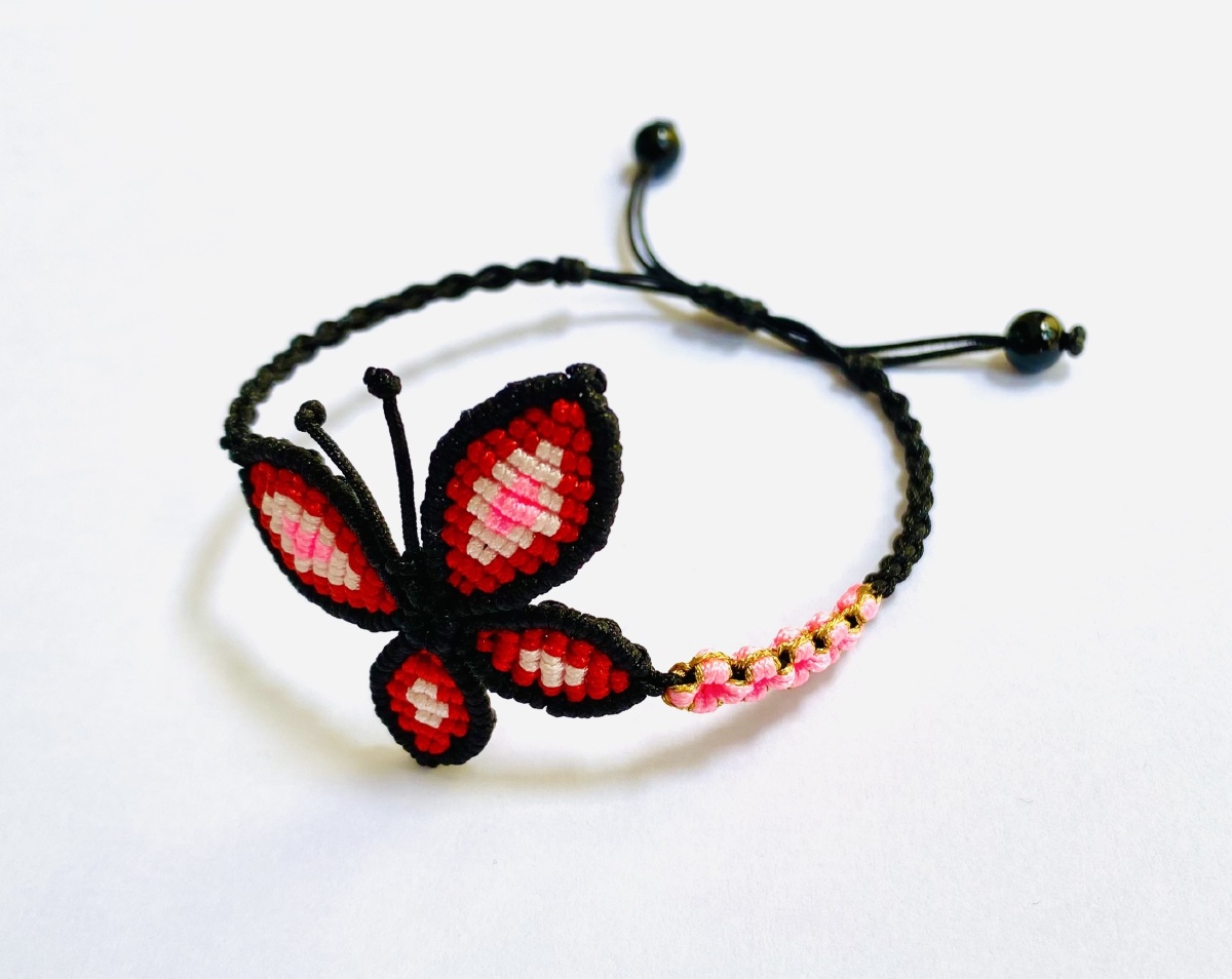 手工编织蝴蝶手链时尚百搭