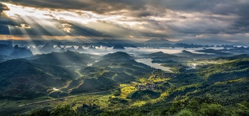 黄姚东潭岭晨韵