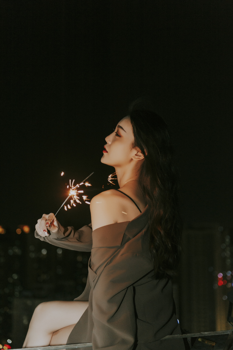 夜景人像仙女棒