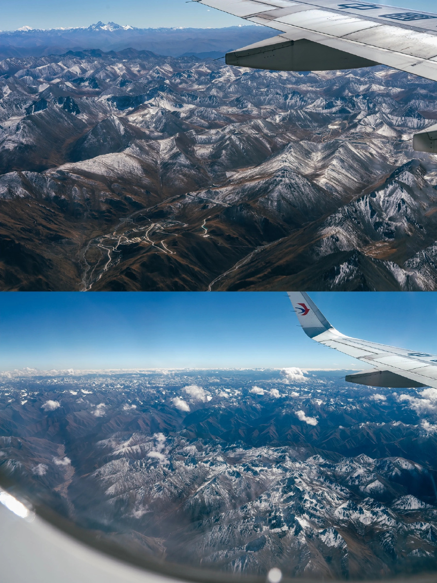 西藏|飞拉萨航班,万米高空靠窗位的雪山巡礼 - 岁月静好咯 - 图虫