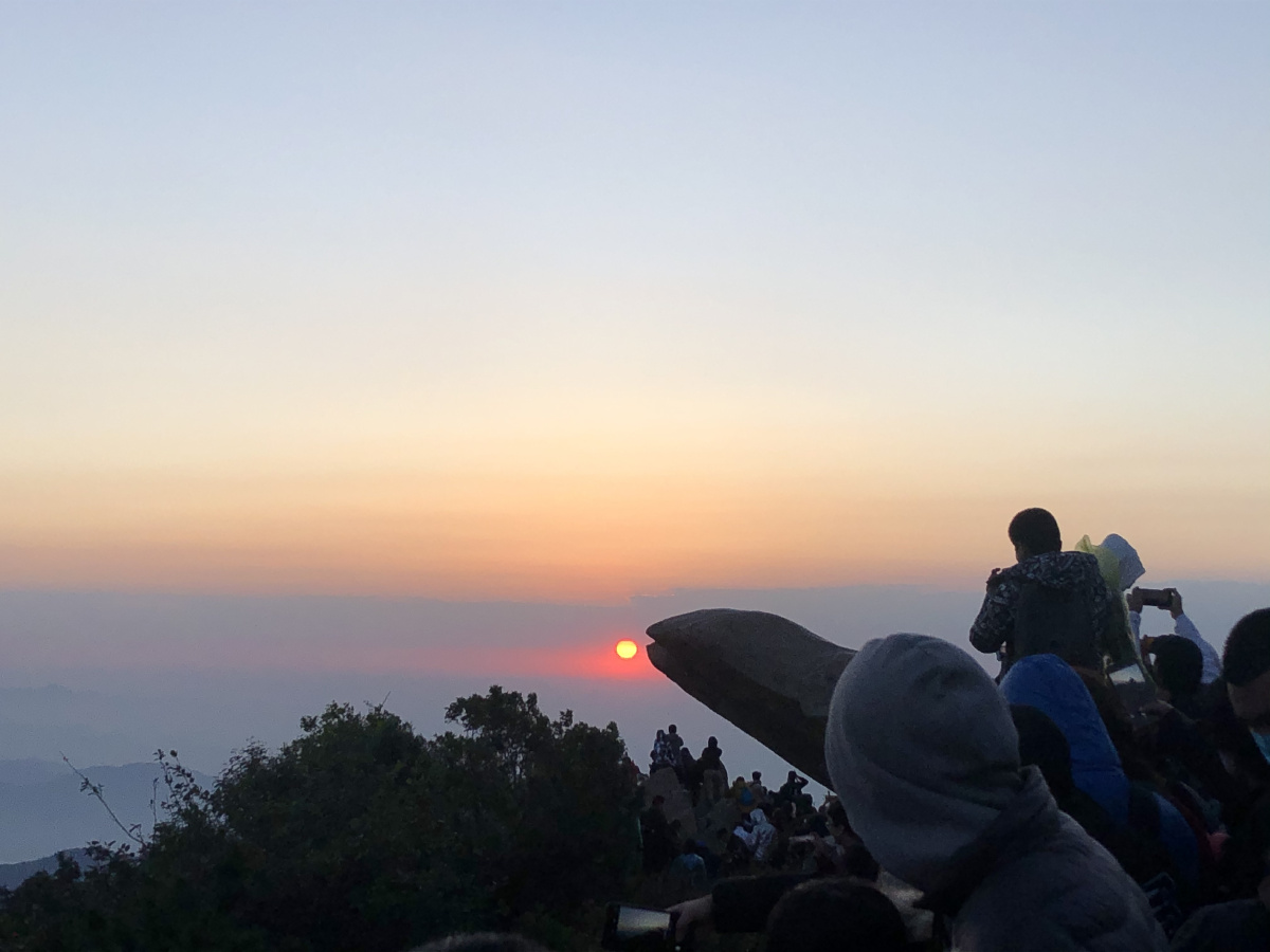 泰山上看到的最美的一次日出