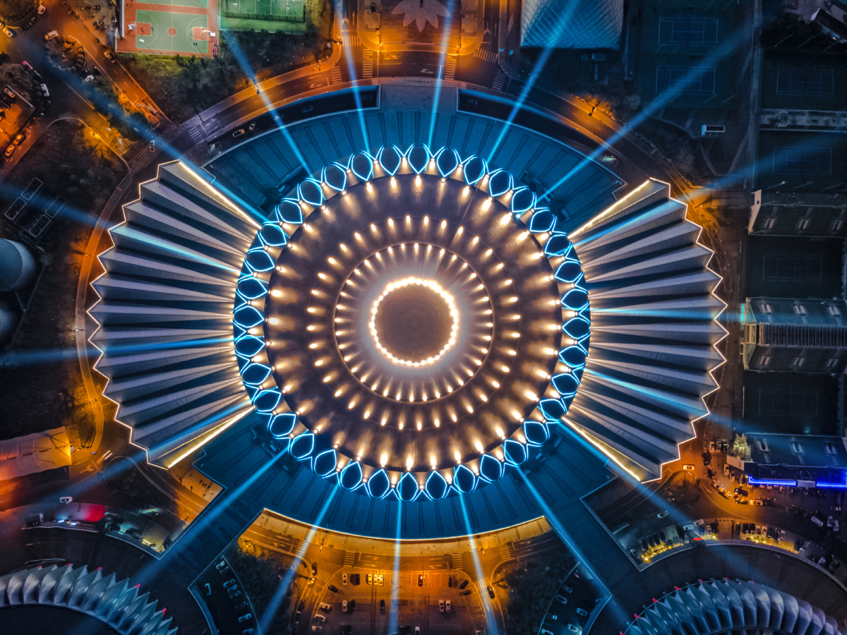 济南奥体中心夜景