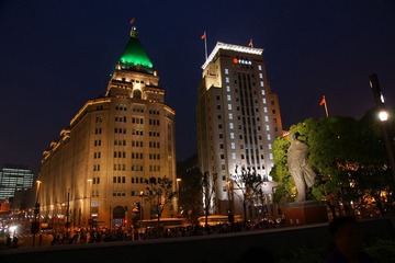 美丽的和平饭店夜景