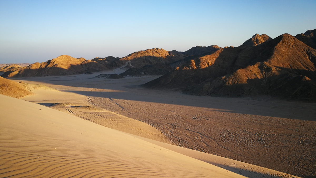 荒芜的撒哈拉沙漠只有呼啸而过的风沙