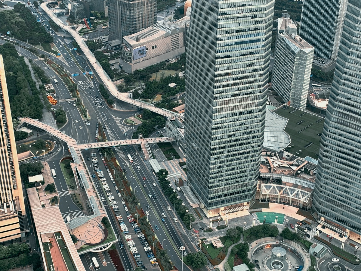 东方明珠俯瞰大上海