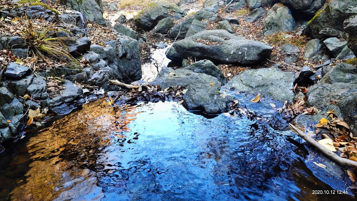 瀑布下的一潭水