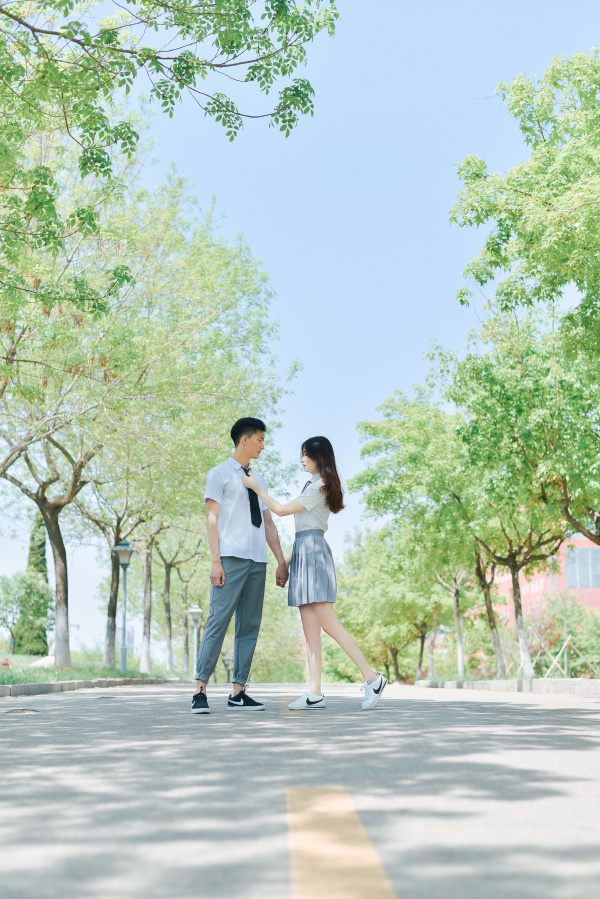 校园情侣小清新人像后期教程