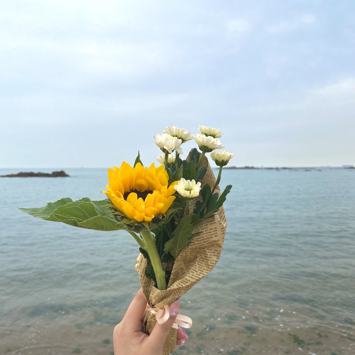 想给大海送束花