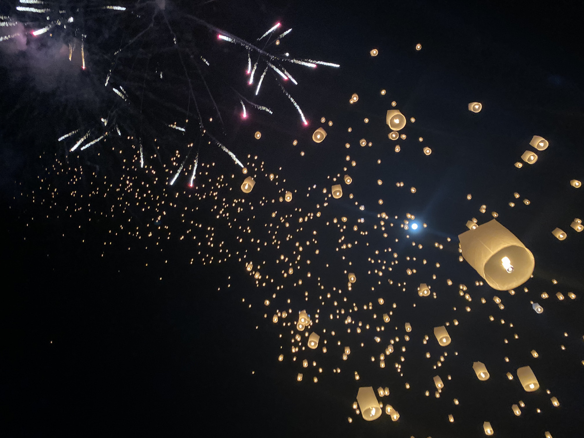 天灯 烟花