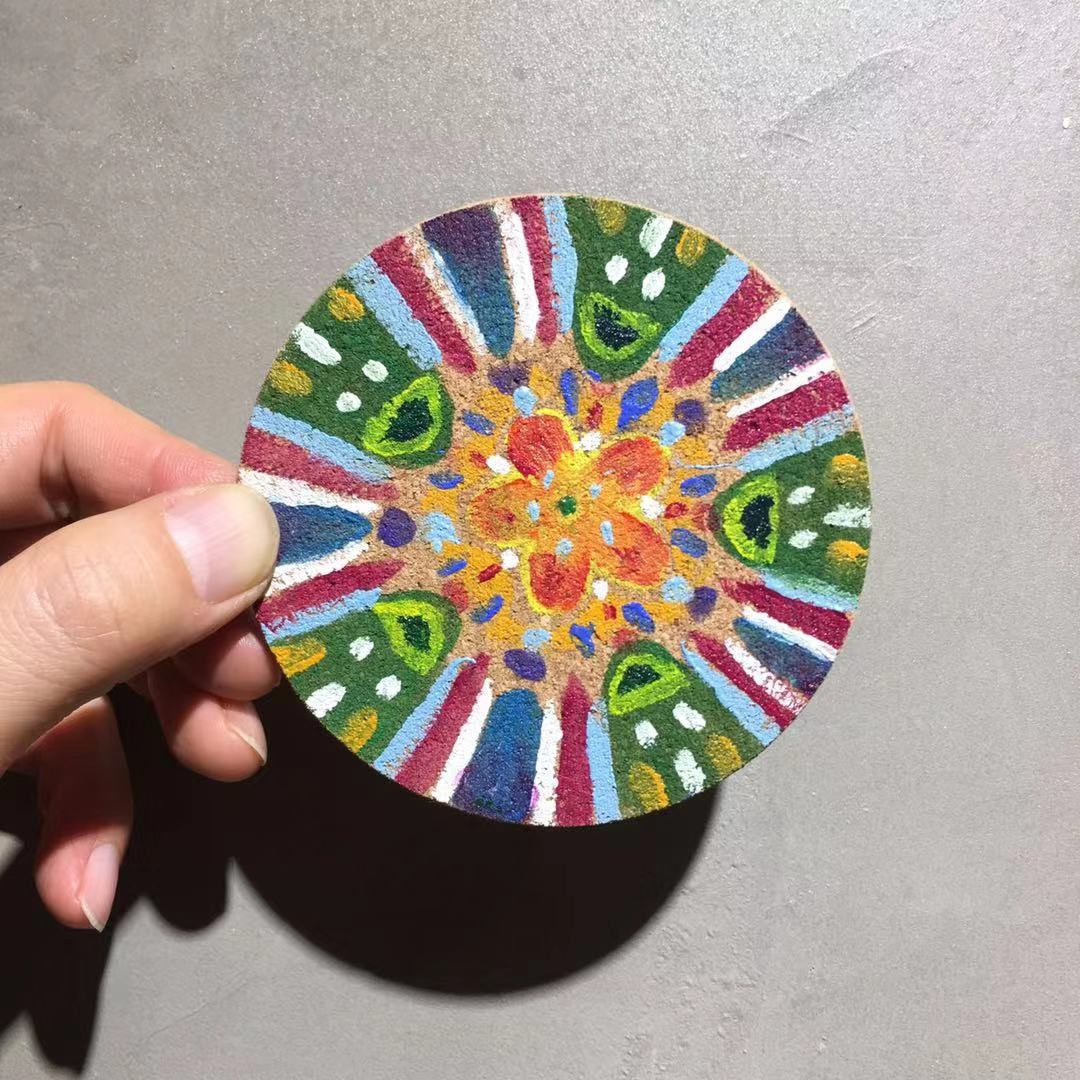 暖光涂鸦自己画杯垫系列七