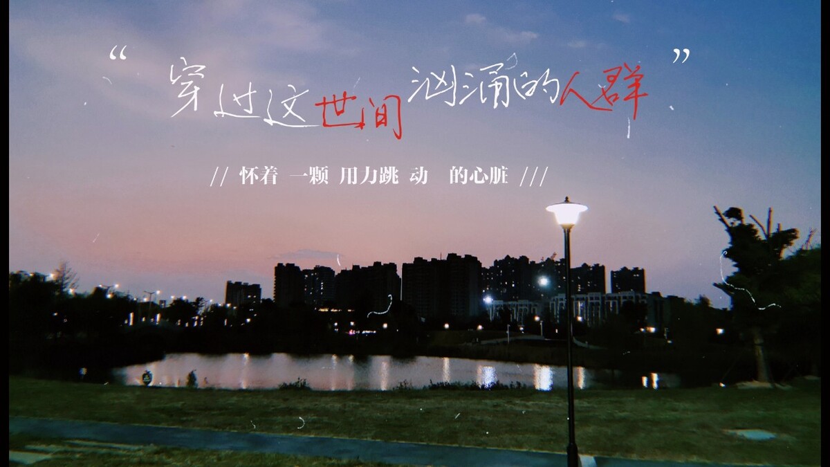 怀着一颗用力跳动的心脏，穿过这世间汹涌的人群
