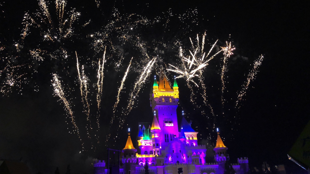 青岛方特的烟花