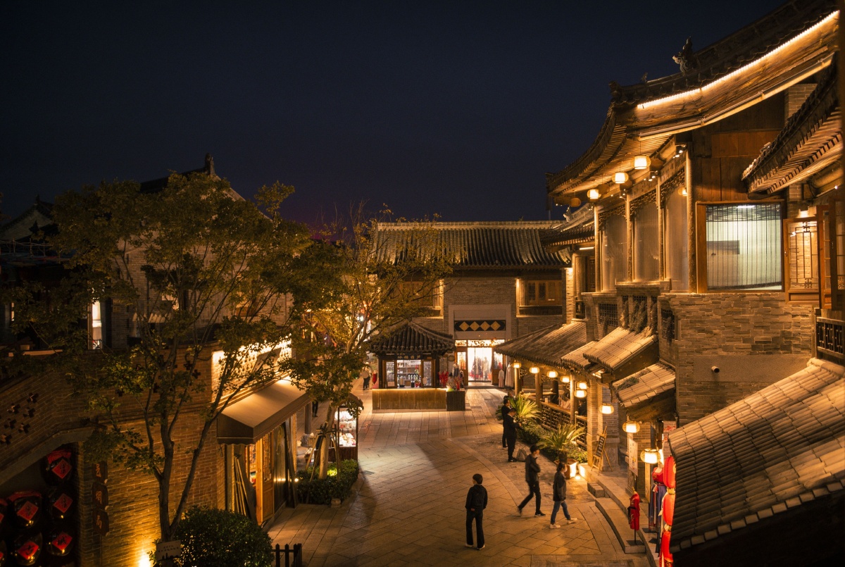 洛阳洛邑古城夜景