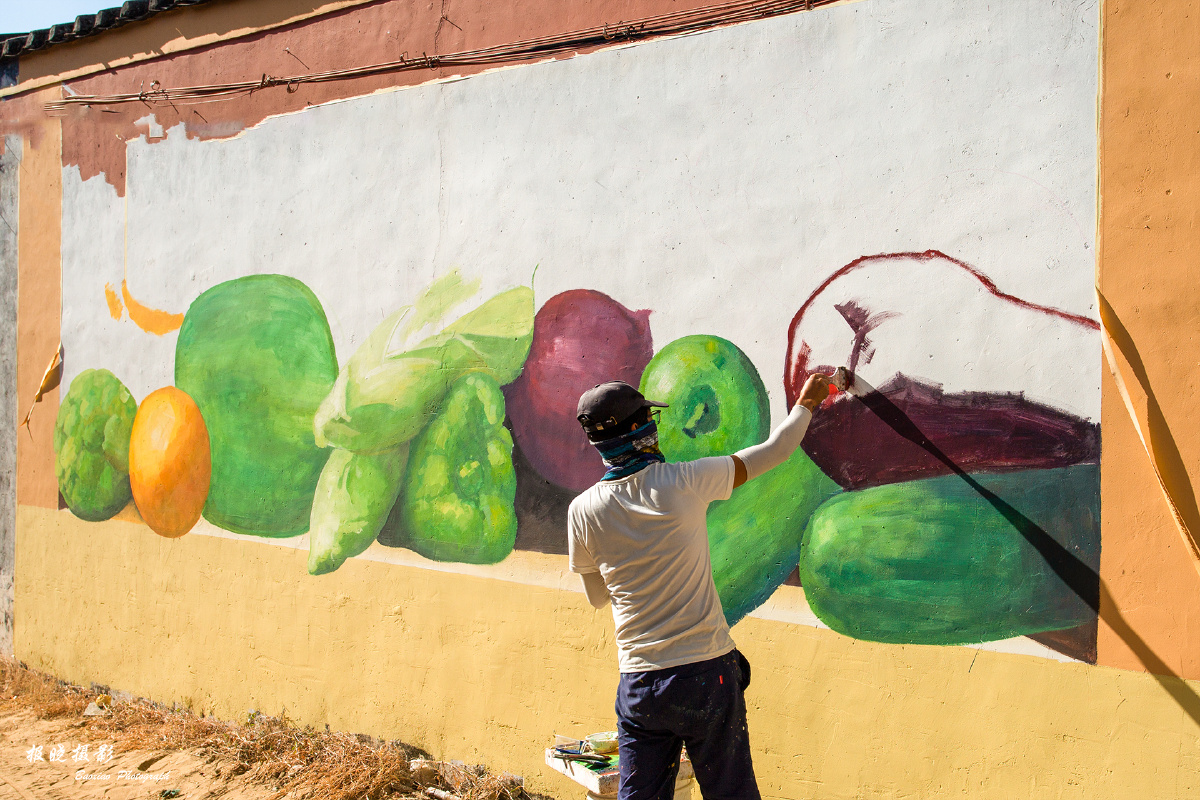 3d墙画扮靓美丽新农村龙湖这个村再次成为网红打卡地