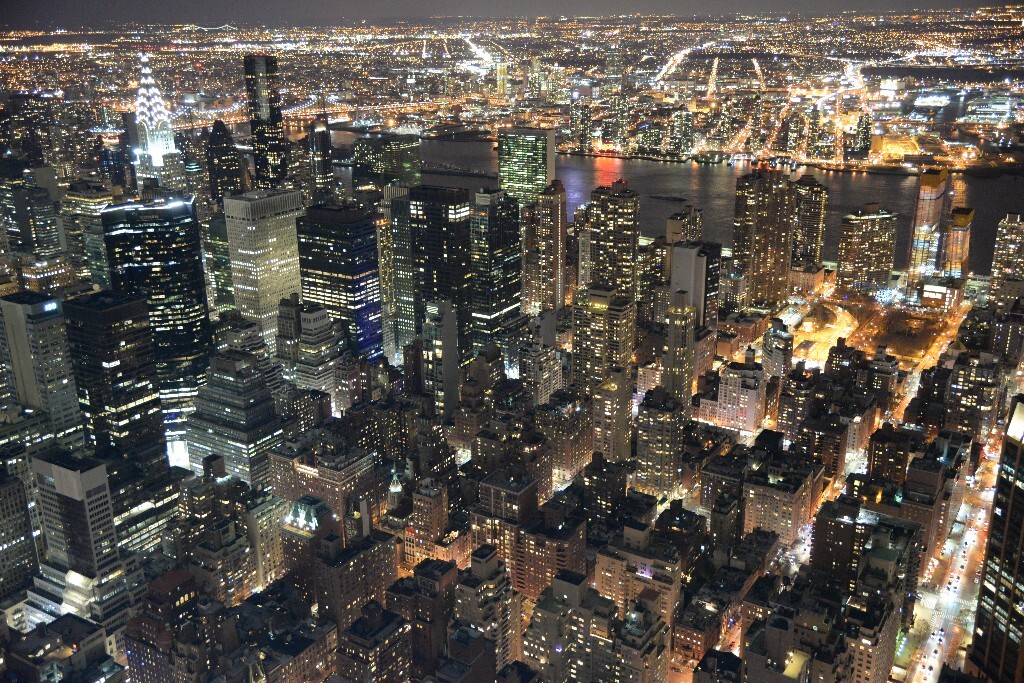 【风光】纽约帝国大厦夜景