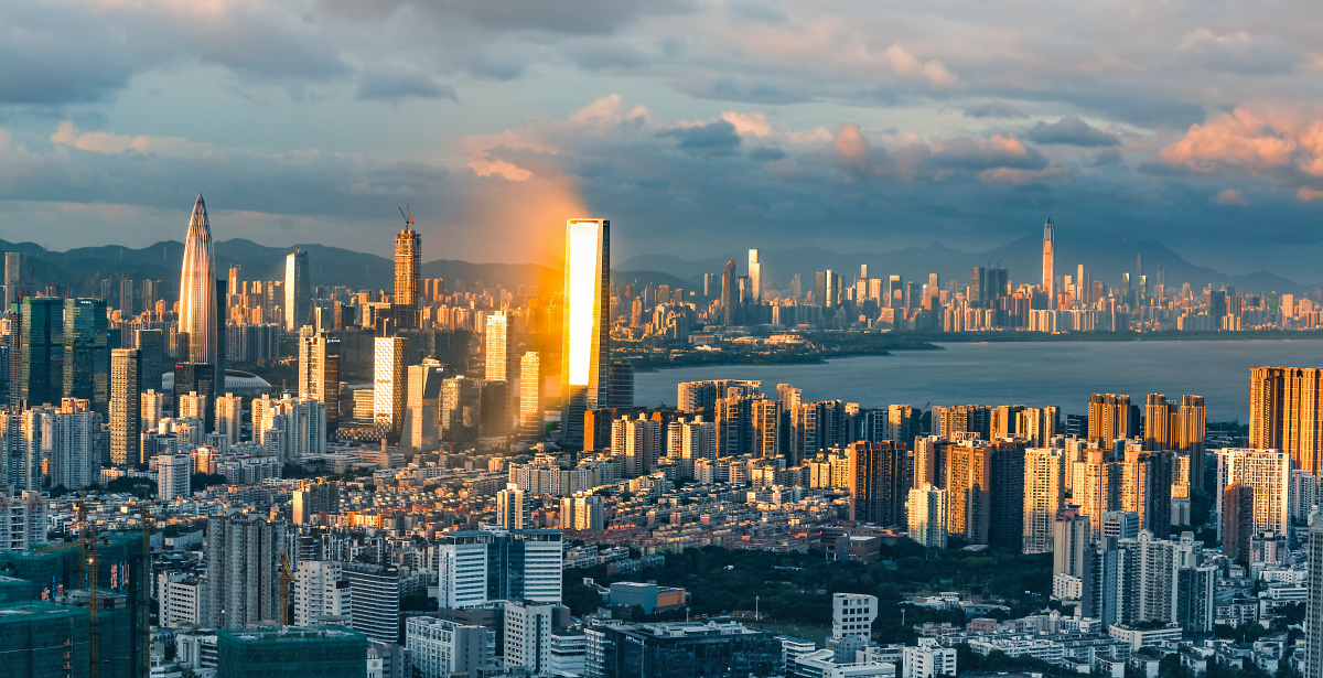 深圳大湾区黄金日落