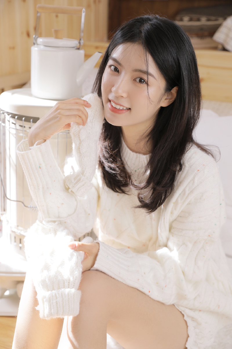 温柔冬天氧气女孩