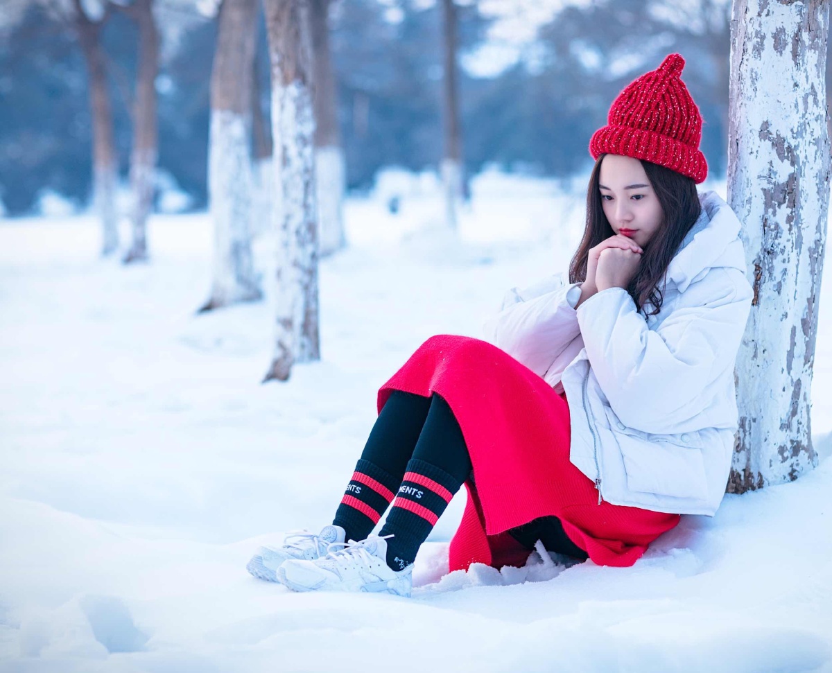 雪景少女