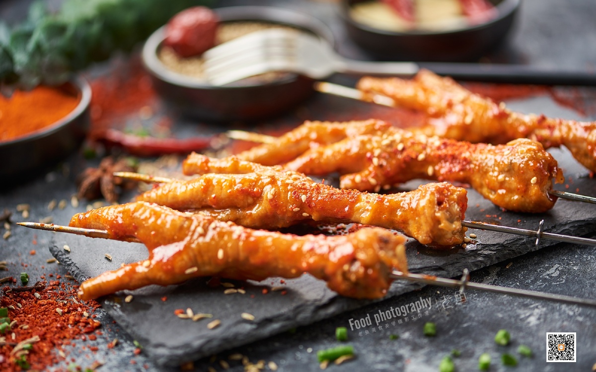 一组烤串 南通美食摄影烧烤拍摄