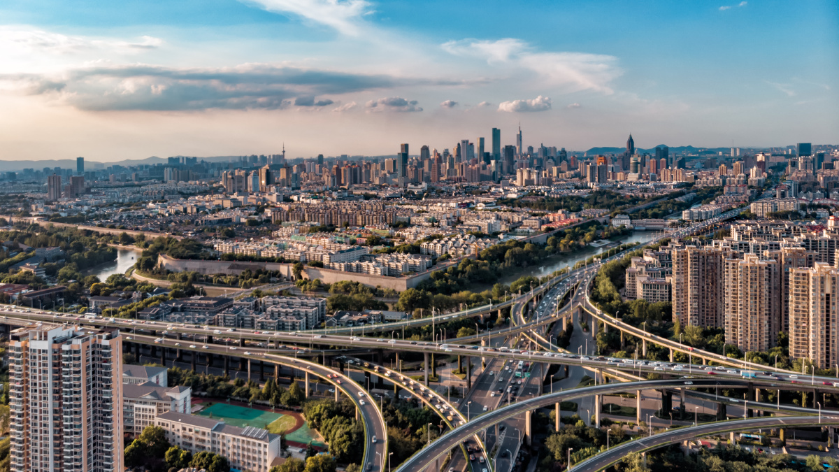 鸟瞰南京城