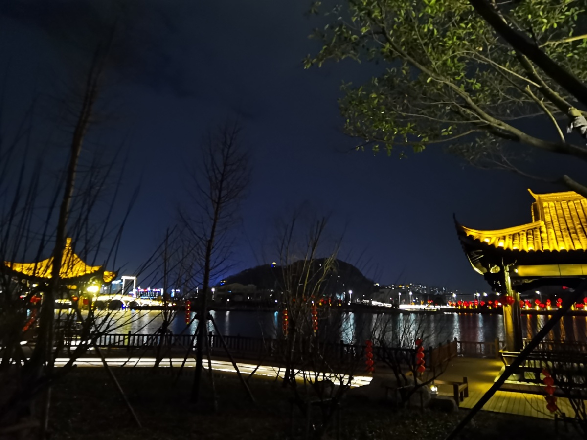九龙湖一角夜景