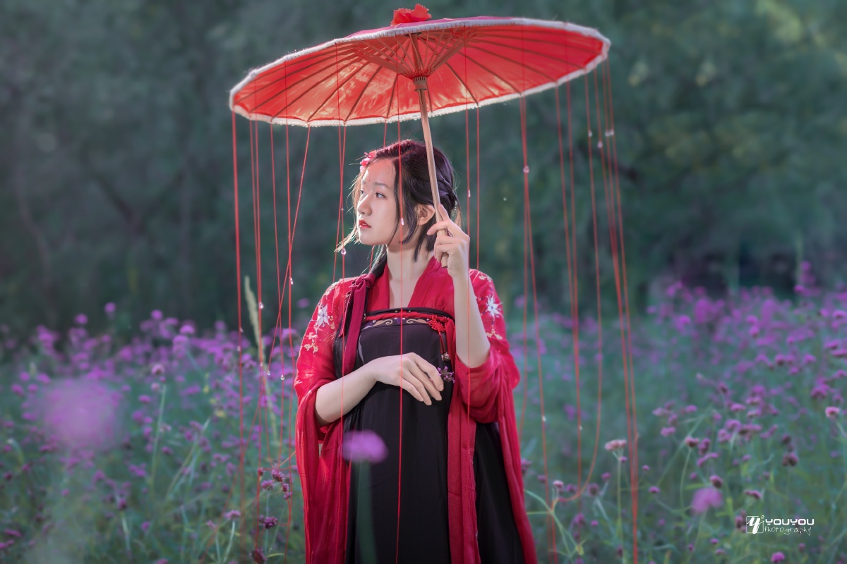 古风～红衣伞