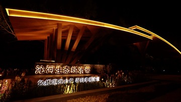 润湖 门口 夜景 2481