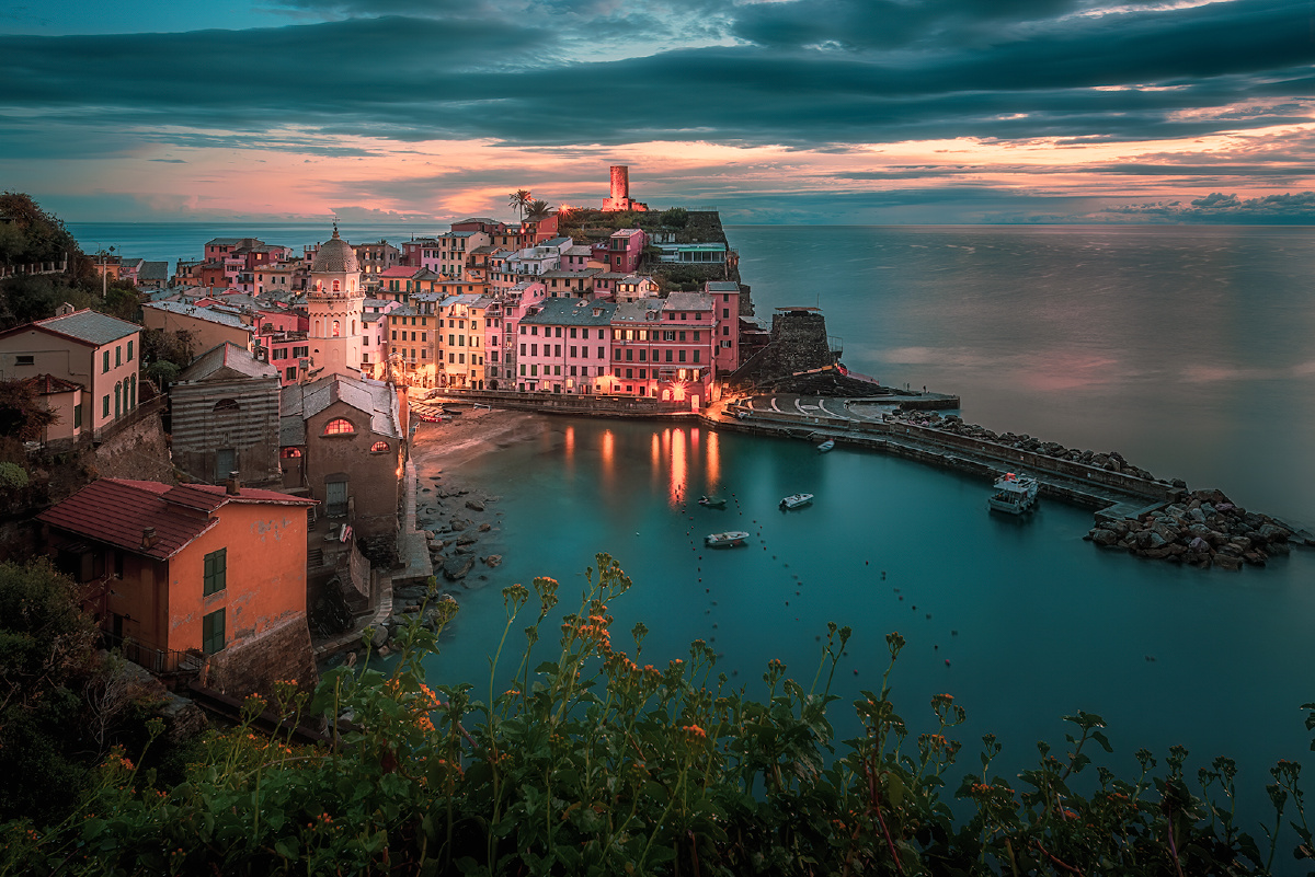 拉斯佩齐亚省五渔村夜景