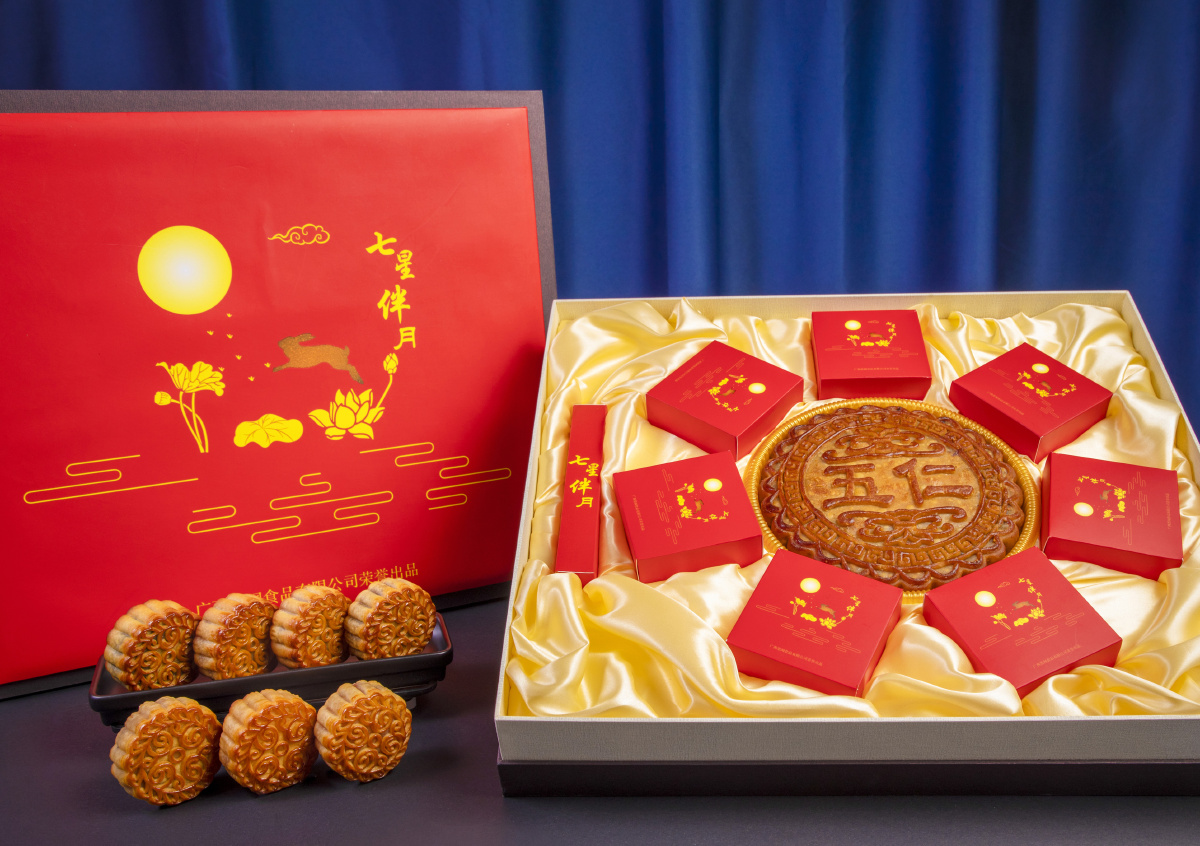 广西思闻食品中秋月饼照片月饼包装礼盒拍摄分享