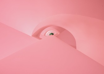 pink stairs