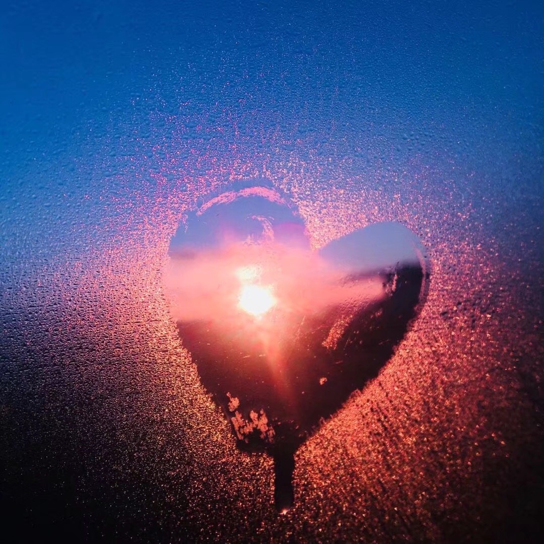 车里的日出 - 画个爱心送给你无滤镜