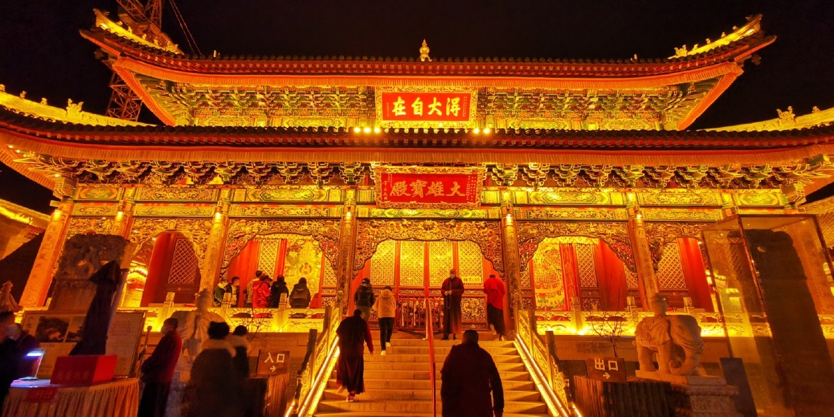 五台山最美网红寺庙之广化寺绝美夜景