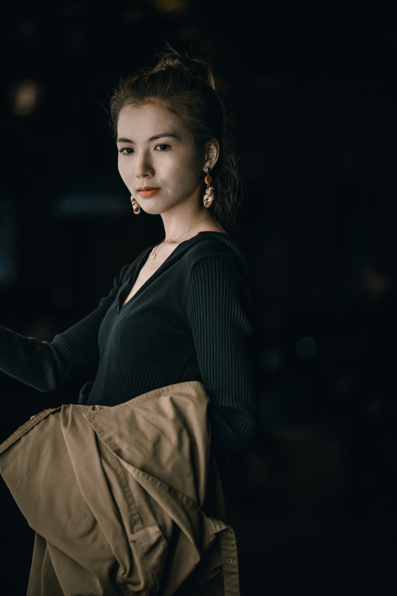 上海外滩源街拍高级灰夜景人像拍摄器材z75018高感大光圈后期lrps出镜