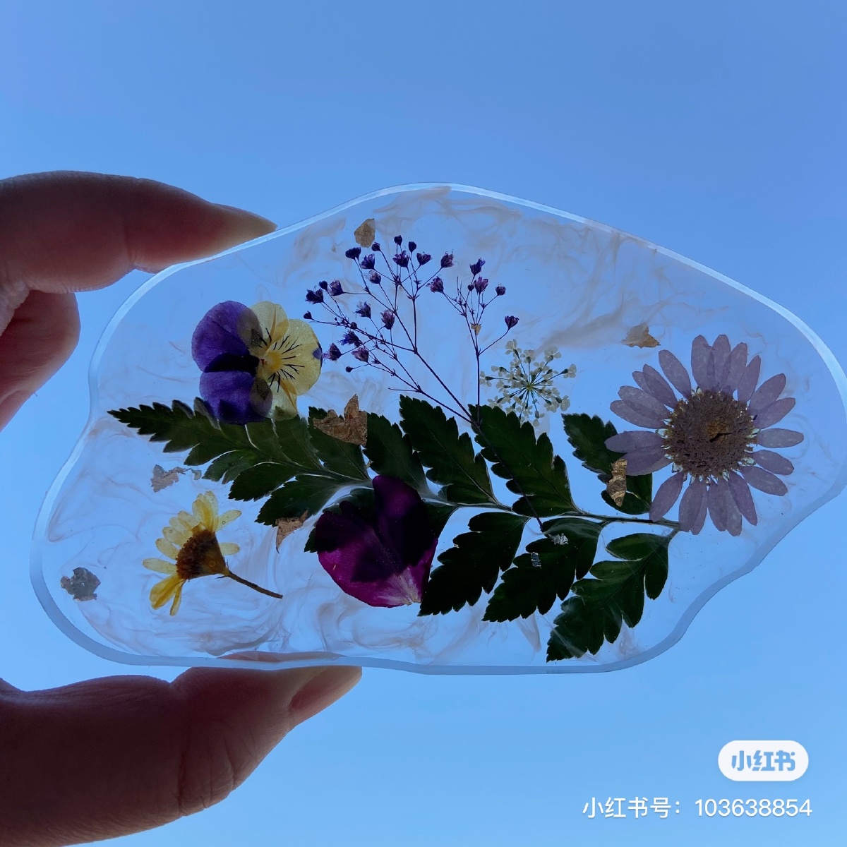 仙气缭绕押花杯垫