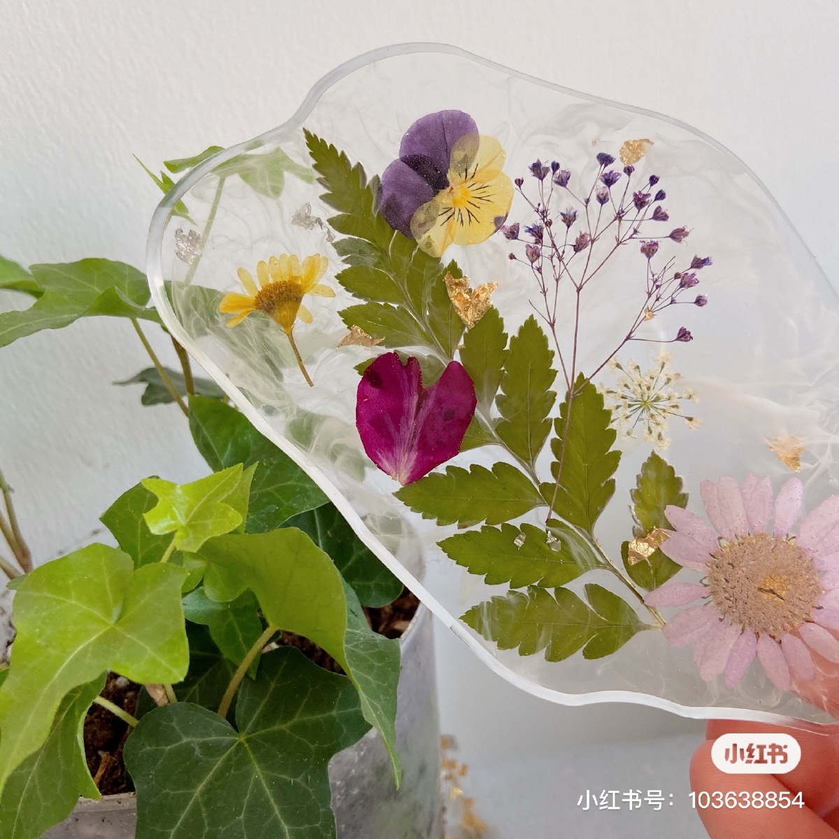 仙气缭绕押花杯垫