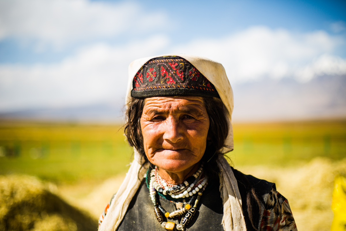 塔吉克族的老奶奶