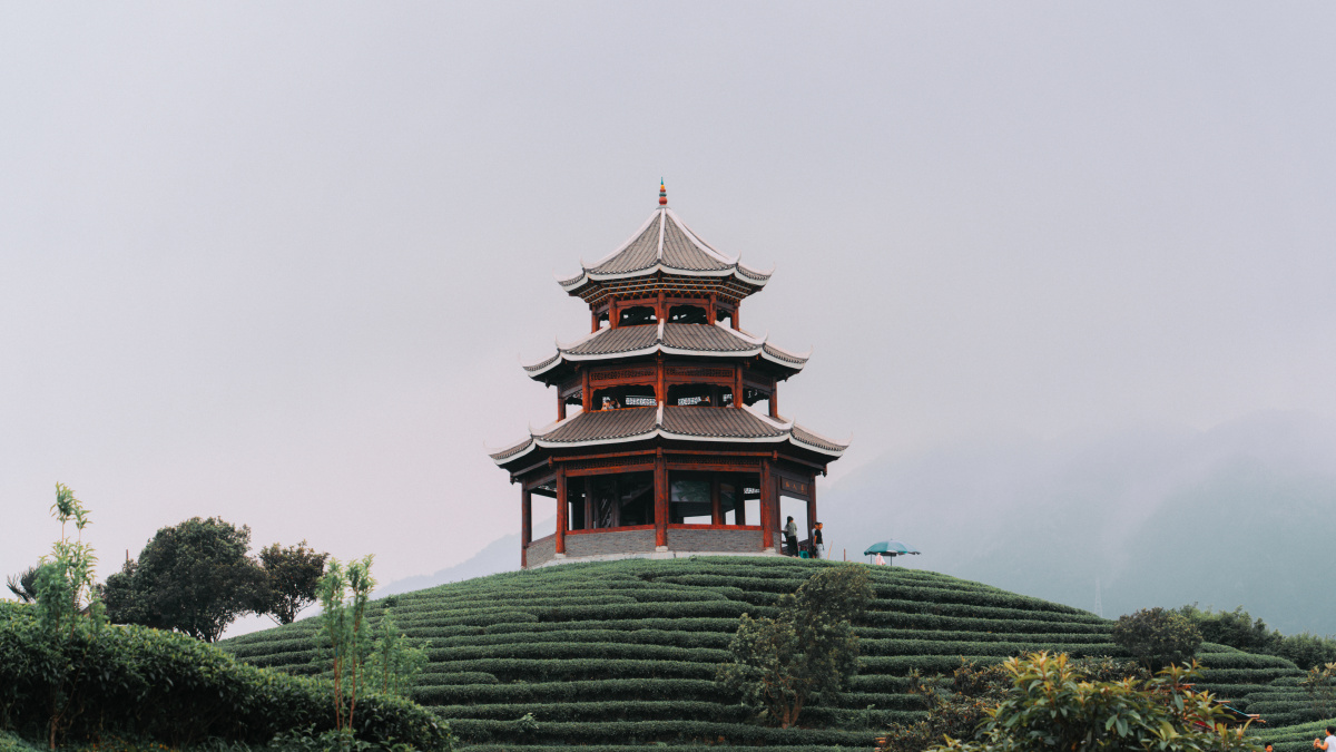 广西省柳州市三江县布央仙人山景区采茶建筑