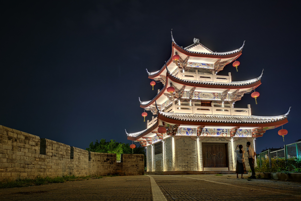 潮州古城墙上的下水门城楼