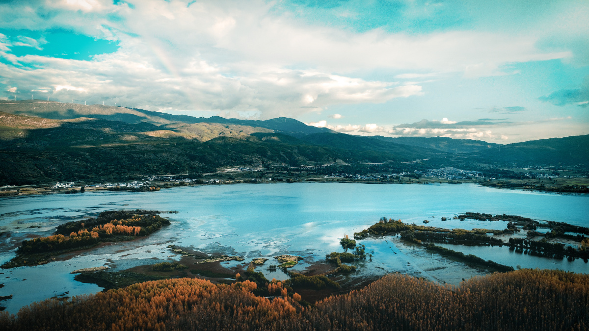 剑川县剑湖航拍